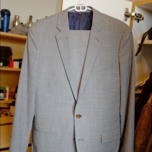 Thompson Voyager J Crew Wool Suit Grey 40R 31/32